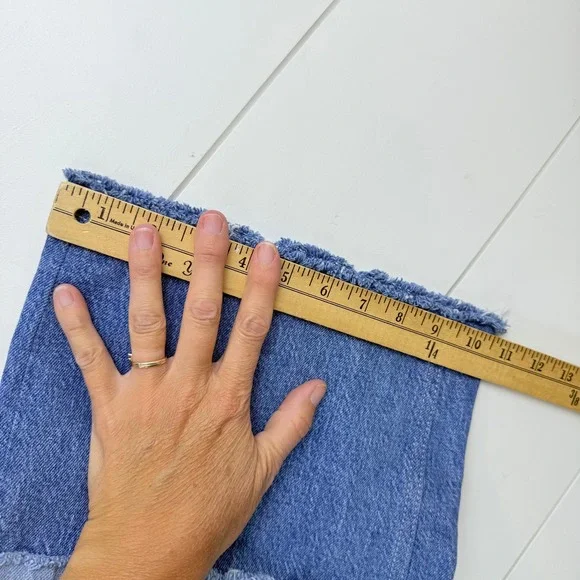 NEW RAILS The Getty Crop High Rise Wide Leg LIGHT INDIGO Patchwork Jean WOMEN 30